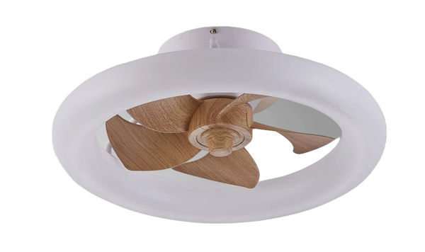 圖片 FR-Framtida Eurus 16.5″ wood grain ceiling fan fan light