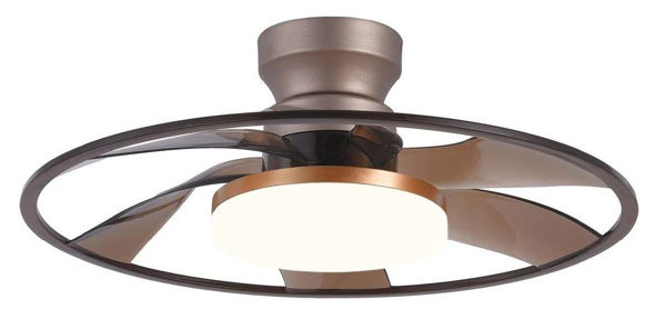 圖片 MARS-BR 27″ Brown bedroom ceiling fan fan light