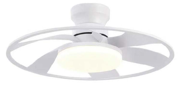圖片 MARS-WH 27″ white bedroom ceiling fan fan light